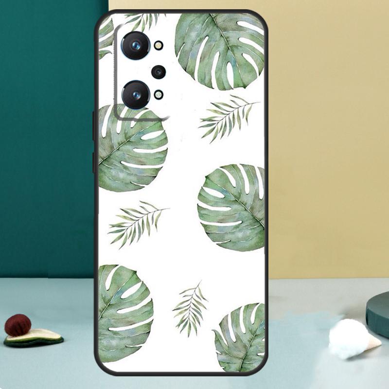 Monstera Leaves Palm Tree Flowers For Realme GT 7 Pro GT 5 6 6T C67 C61 C55 C53 C51 C21Y C25S C75 10 11 12 13 14 Pro Plus Case