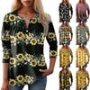 Women's Fashion Casual Long Sleeve Round Neck Floral Print Top