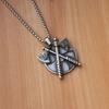 Скандинавский Викинг Двойной Топор Титановая Сталь Ожерелье Модный Подвеска Аксессуары