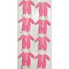 Autocollants 3D - Pyjamas Roses - Lot de 8 - Design Exclusif - Décoration Scrapbooking