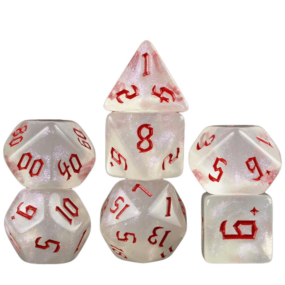 DND Dice 7 шт. Набор игровых кубиков блестящие цифровые многогранные кубики для настольной игры DND RPG аксессуары
