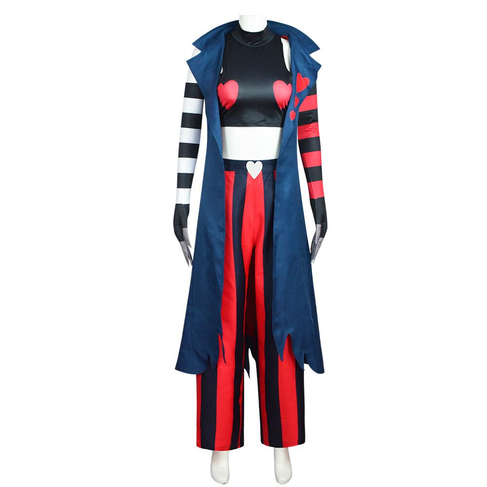 Hazbin Hotel Velvet Cosplay Costume, 3V Fashion Demon Lord Halloween Role Play Outfit