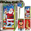 Christmas Door Width Polyester Cloth Christmas And New Year Decoration Christmas Door Curtain Christmas Decoration 180*90cm