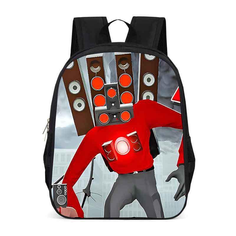 Kids School Backpack Elementary Students Large Capacity Oxford Fabric Bag With Ergonomic Back Support Cartoon Print