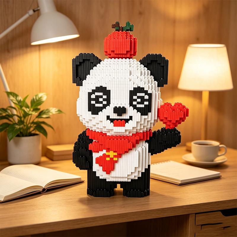 Яблоко Сердце Панда Совместимые с LEGO Летние Игрушки: Детский набор пазлов и строительных блоков