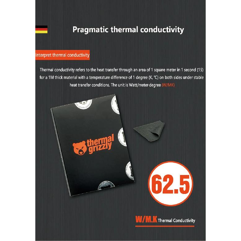 Thermal Grizzly Carbonaut 0,2 мм Углеродная термопрокладка Нелипкая Гибкая Многоразовая Термосиликоновая прокладка для CPU/GPU/PS4/Материнской платы