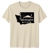 Washington EST 1889 US States Unisexs TShirt Unisexs Tee Graphic Unisex Top
