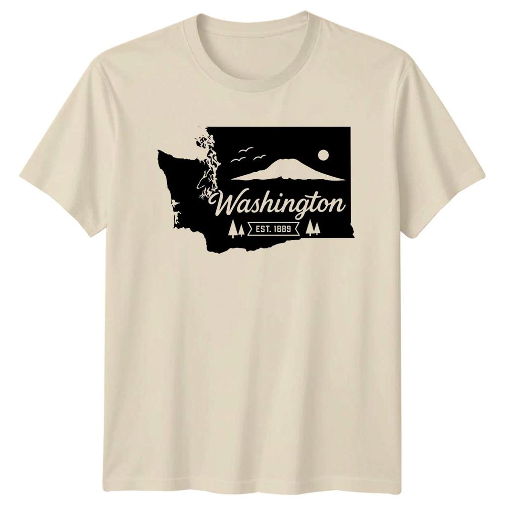 Washington EST 1889 US States Unisexs TShirt Unisexs Tee Graphic Unisex Top