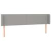 VidaXL Headboard with Ears Light Grey 163x16x78-88 Cm Fabric3118494