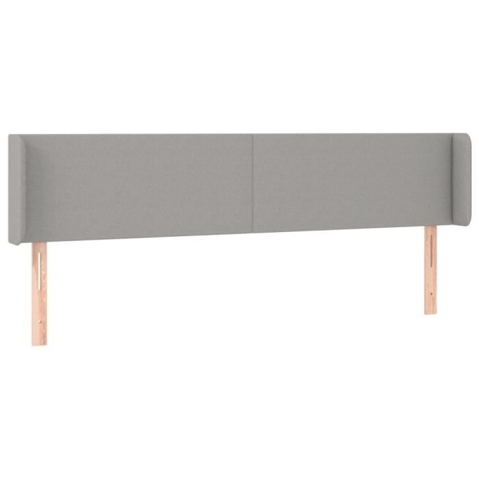 VidaXL Headboard with Ears Light Grey 163x16x78-88 Cm Fabric3118494