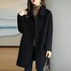 Autumn/Winter Korean Style Woolen Mid-Length Coat - Warm, Thick, Age-Reducing, Loose Fit for Small Sizes