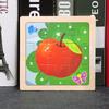 11x11 см Детские Монтессори игрушки Деревянная головоломка Мультяшное животное Фрукт Транспортное средство 3D пазл Игра Обучающие пазлы Для детей