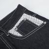 Mens Straight Leg Jeans Relaxed Fit Color Block Polka Dot Casual Streetwear Pocket Pants