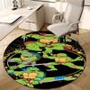 1pc Teenage Mutant Ninja Turtles Design Printed Area Round Carpet for Bedroom Living Room Home Decor Rugs Mat Non Slip Mat Rug for Bedside