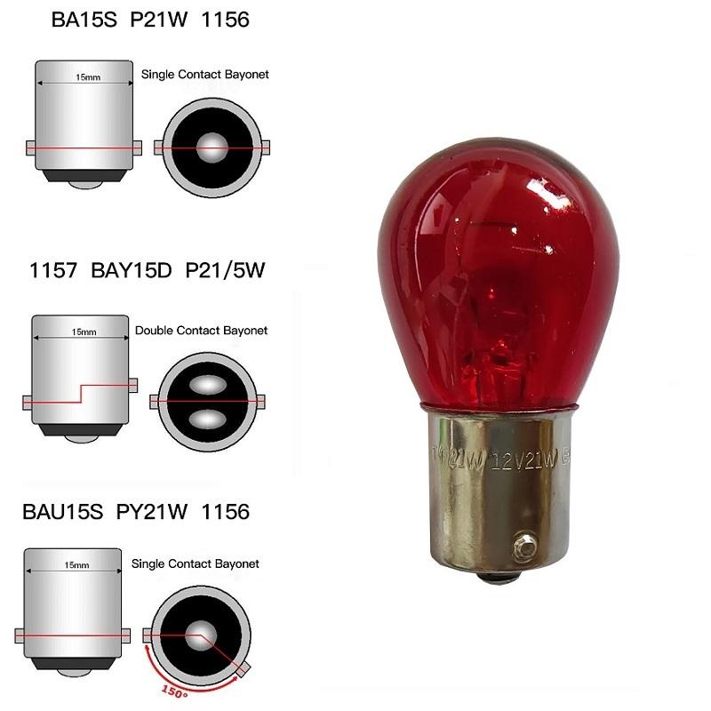 10 шт. S25 P21W P21/5W BAY15D BA15S 1156 1157 12V 21W 12V 21/5W Автомобильная галогенная лампа указателя поворота, лампа заднего хода, стоп-сигнал