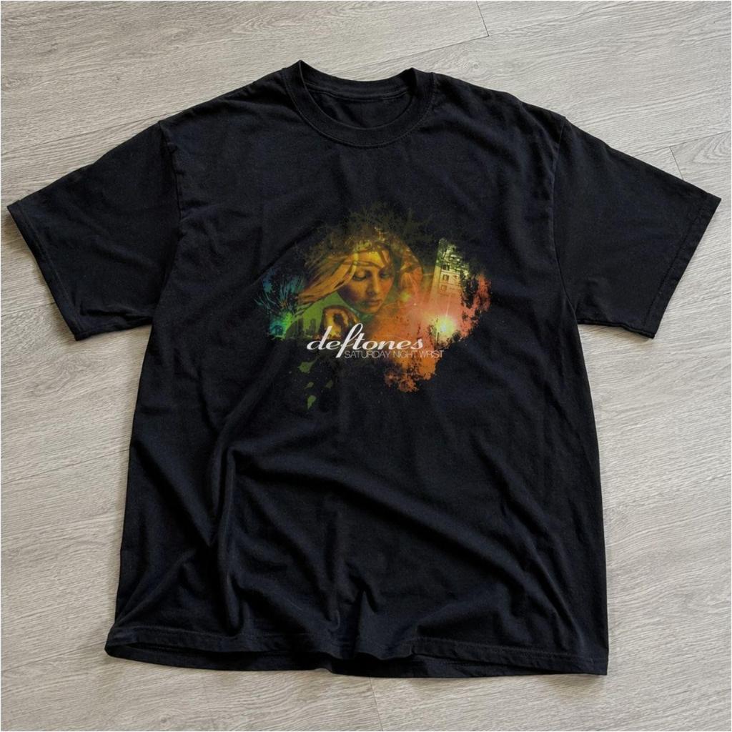 Deftones "Saturday Night Wrist" Album Art Graphic Black T-Shirt Rock Tee