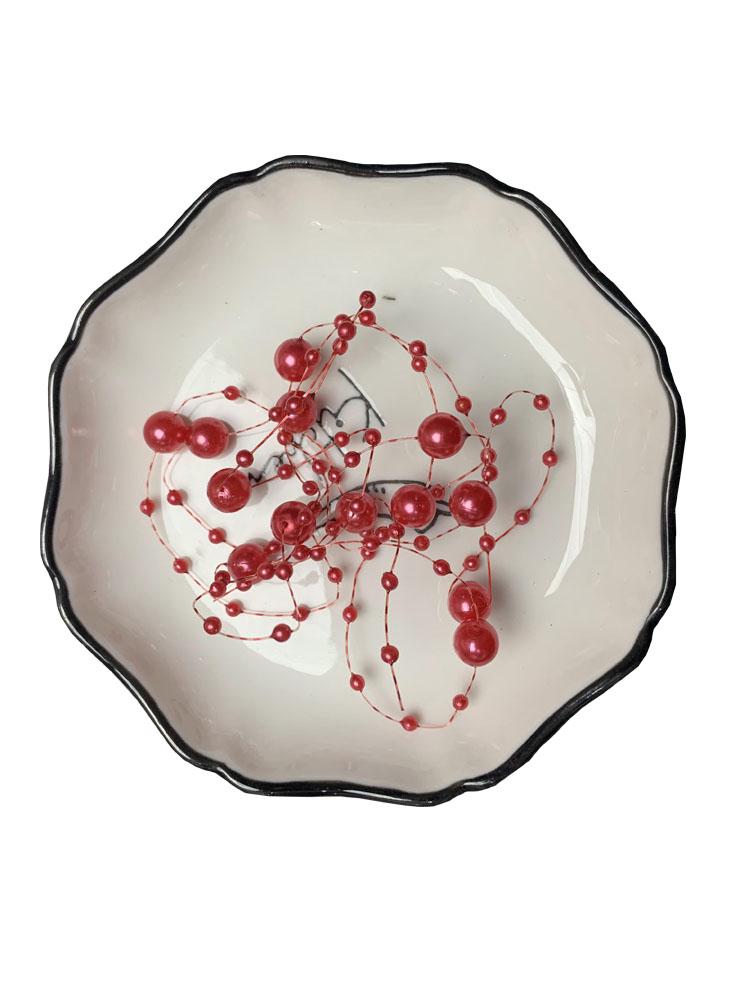 Цепочка из бусин с имитацией жемчуга и цветными кисточками для создания свадебных аксессуаров для волос и букетов для рук своими руками