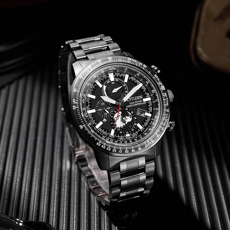 Citizen Мужские часы PROMASTER с кварцевым механизмом на солнечной батарее, стальной браслет, 46 мм, BY3005-56G