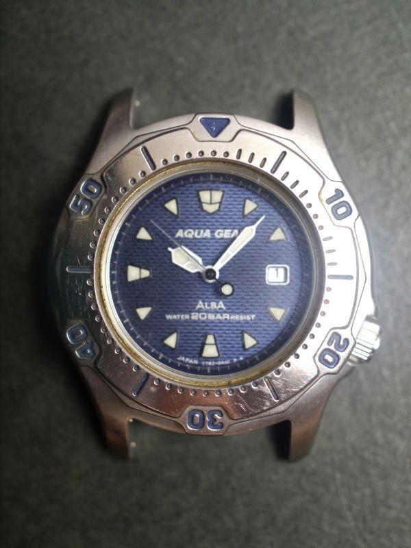 SEIKO ALBA AQUA GEAR Кварцевые часы Рабочее состояние 3 стрелки Женские V782-0270 (ae339)