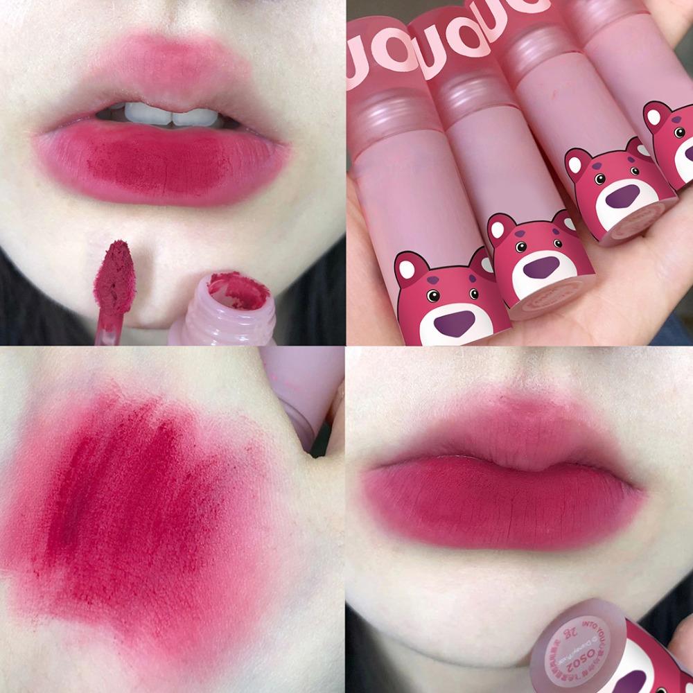 Little Bear Sweet Lip Gloss Lip Mud Nude Matte Chocolate Lipstick Красный оттенок для губ Глазурь Корейская водостойкая стойкая косметика для макияжа
