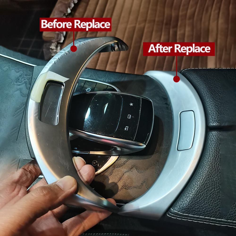 Central Console Armrest Storage Box Switch Button Cover For Mercedes BENZ C Class