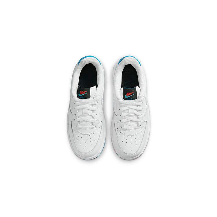 Nike Детские кроссовки Air Force 1 LV8 PS Swoosh Pack Белый Имперский-Синий Черный DM7598-100