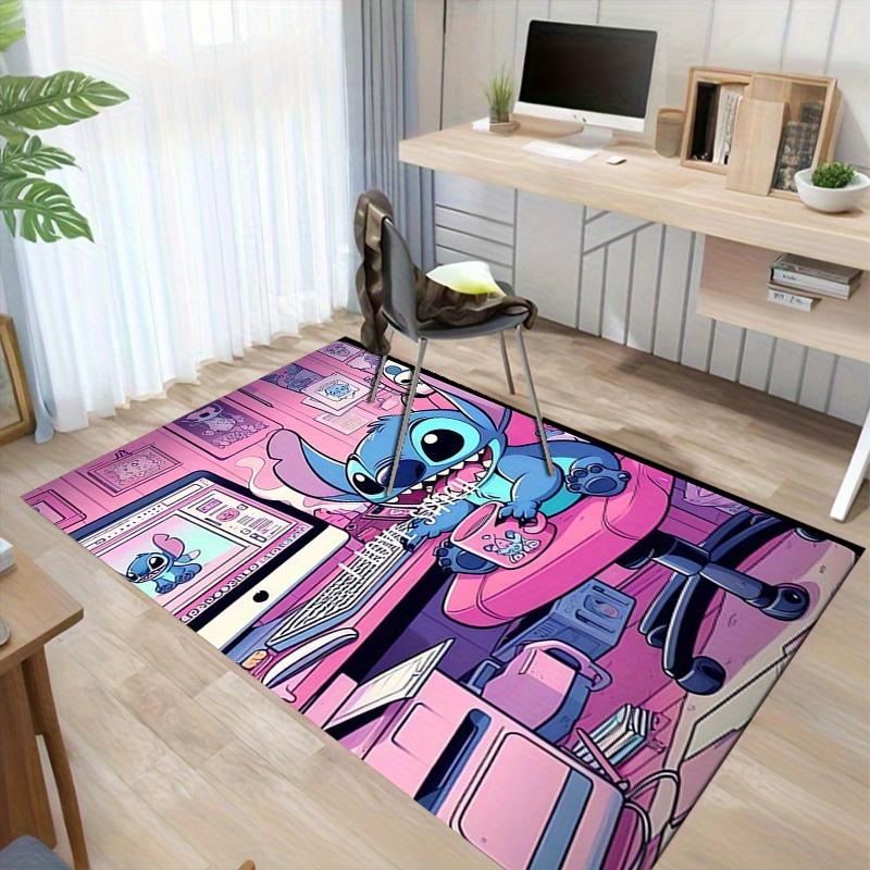 1pc. Cute Stitch Chair Cover Rug for Home Office Decor Gift - Pink Cartoon Character Floor Mat Outdoor Indoor Usez041075