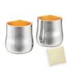Tumbler Stainless Steel Double Wall Fashion Sakura Pair Surface 24K Gold 230ml Made In Japan with Eco Bag Made In J-kitchens 18-8 (Inner Plated) (Set