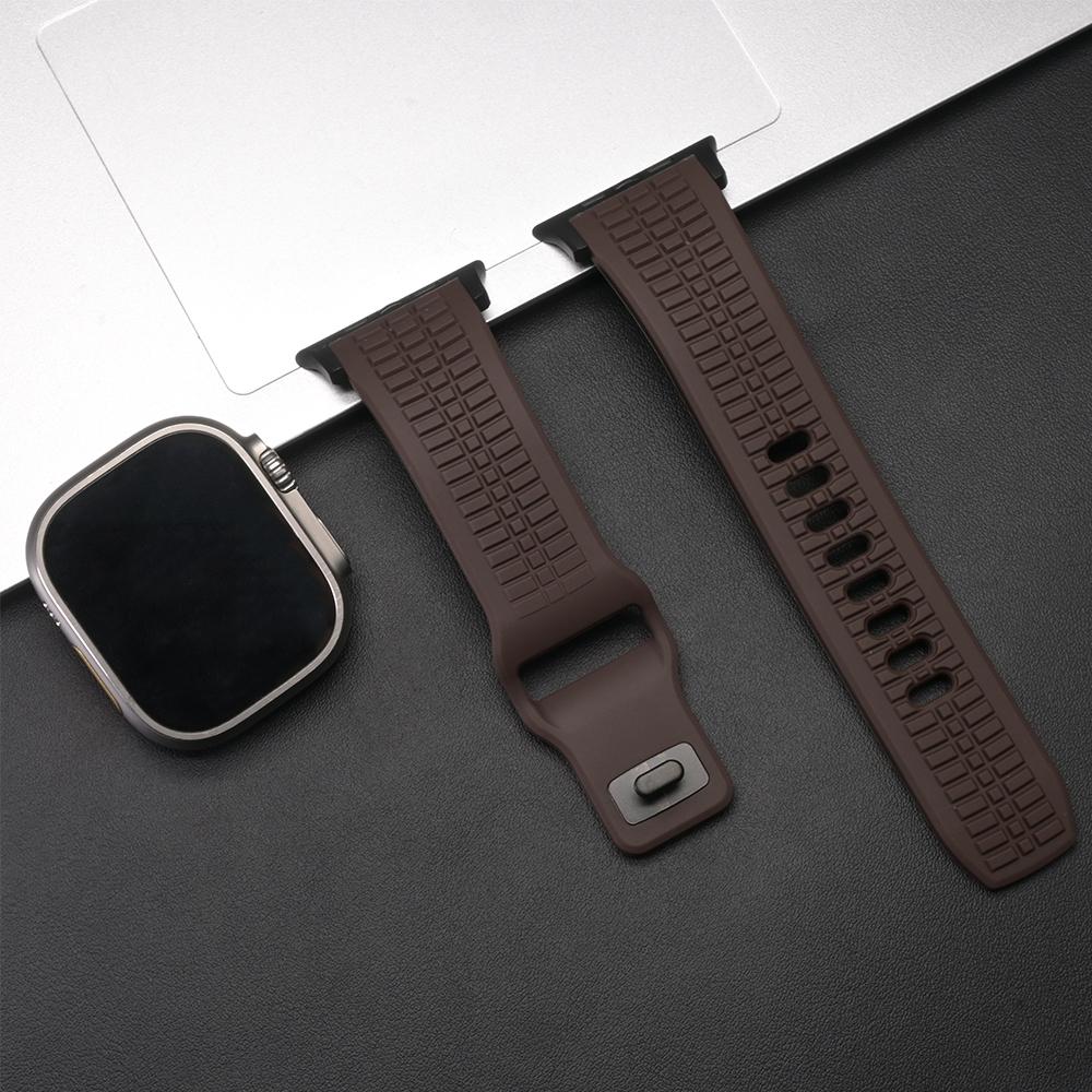 Ультра силиконовый ремешок для Apple Watch Ultra 3 2 Серии 11 10 9 8 7 Se 6 Мужской спортивный ремешок для Iwatch 49мм 46мм 44мм 45мм Регулируемый