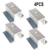 4/10 шт. Солнечный средний зажим Кронштейн для фотоэлектрического модуля Высота 25-50 мм Зажим из алюминиевого сплава Фиксирующий установочный кронштейн Солнечные аксессуары