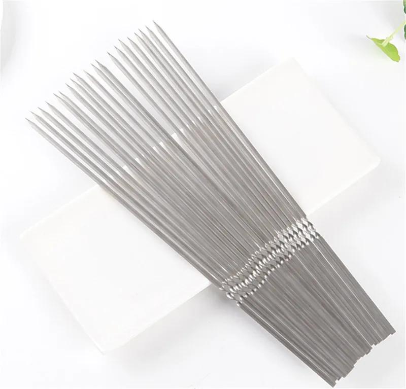 10 20 30 шт. палочки для барбекю иглы из нержавеющей стали плоские вилки для барбекю пикниковые принадлежности шампуры кухонная утварь утюг для приготовления пищи кухонный держатель для мяса