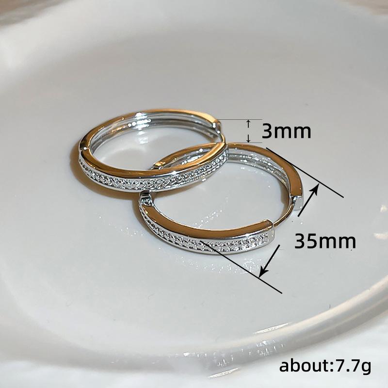 Минималистичные серьги с уникальным темпераментом, модные преувеличенные серьги, серьги Dongdaemun Circle класса люкс