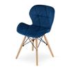 LAGO Velvet chair - navy blue x 1
