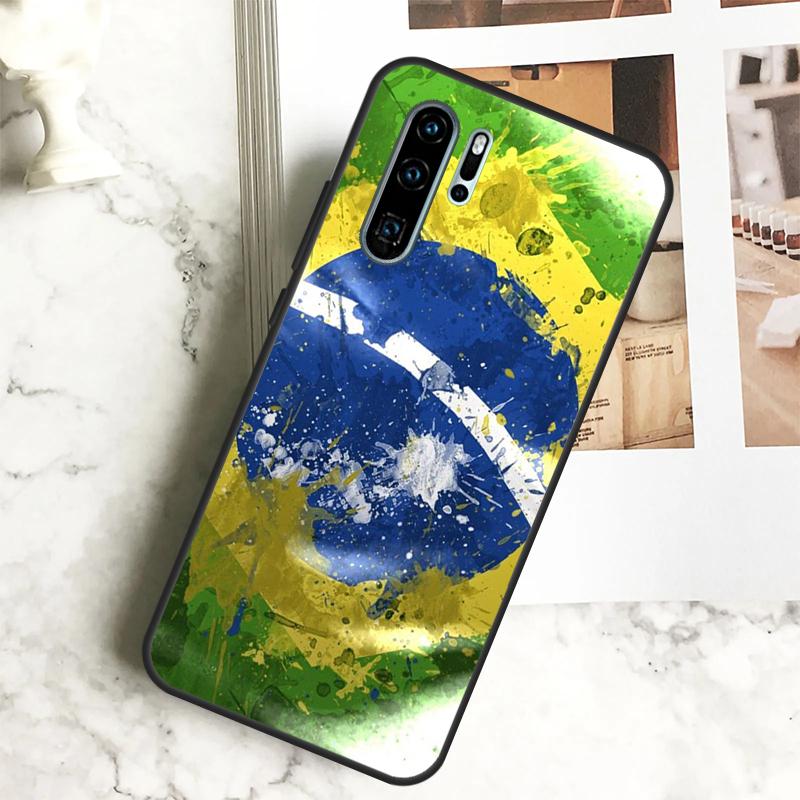 Brazil Brazilian Flag For Huawei Nova Y70 Y72 Y73 Y60 Y90 Y61 Y91 7i 8i 11i 12i 12s 9 10 SE P20 P30 P40 Lite Case