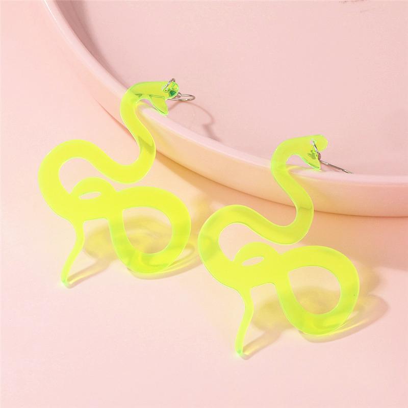 Большие акриловые серьги в стиле змеи в стиле панк для женщин и мужчин, ретро винтажные висячие серьги с животными, ювелирные изделия