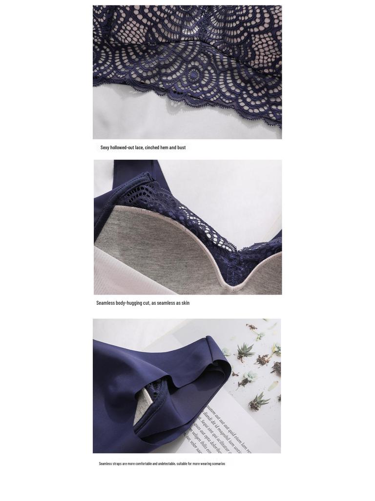 Кружевной спортивный бюстгальтер без косточек большого размера - Жилет-топ