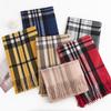 Plaid Imitation Cashmere Scarf Simple Literary Retro Scarf Fashionable and Elegant Shawl for Women Warm and Cold Proof Scarf