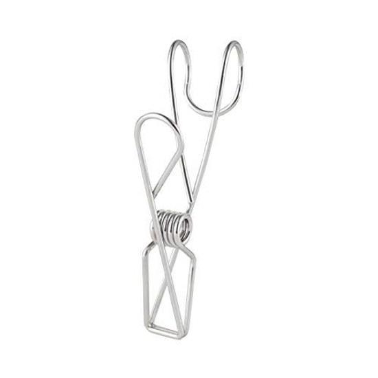 Крючок-зажим из нержавеющей стали Muji, 4 шт. Ширина 2, Глубина 5,5, Высота 9,5 см, Серебристый