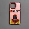 Крутой чехол для телефона R-RUST для iPhone 16 15 14 13 12 11 Pro Max Черный Матовый Разноцветный Лазерный Металлик Аврора