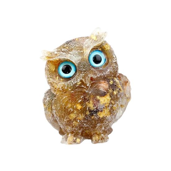 Modern Owl Figurine Fine Workmanship Waterproof Decorative