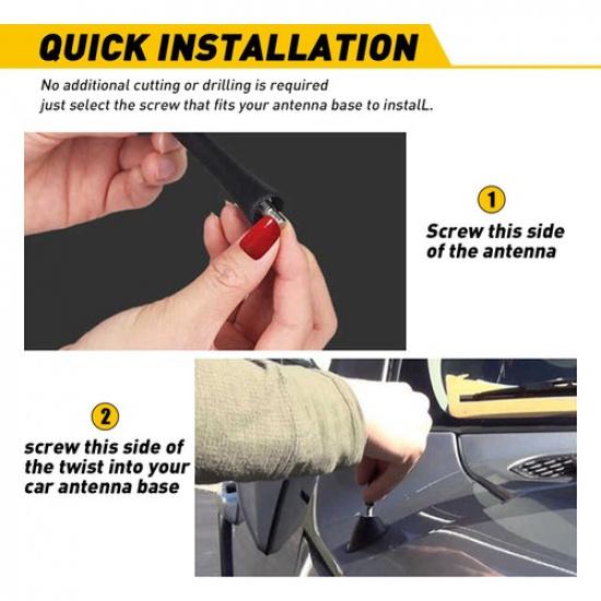 Car Radio Universal Flexible Anti Noise Beesting Aerial Ariel Antenna Arial 16"