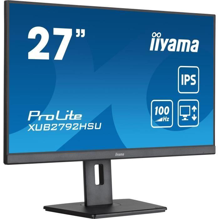 Ecran PC - IIYAMA - 27" - FHD - 100Hz - Dalle IPS - 0,4ms - XUB2792HSU-B6