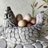 Concrete flowerpot gray decorative hen