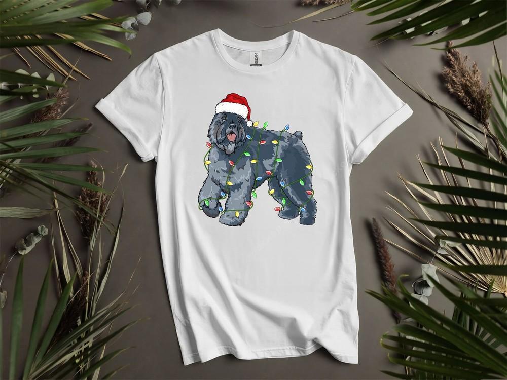 Bouvier Des Flandres Dog Xmas Lighting Hoodie Tshirt Men Women Unisex AD51