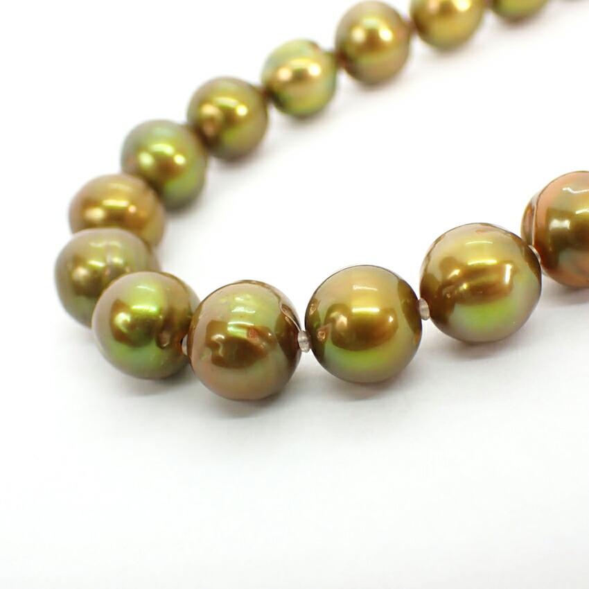 [Б/у] Ожерелье из пресноводного жемчуга с переливающимся жемчугом [m1-2]