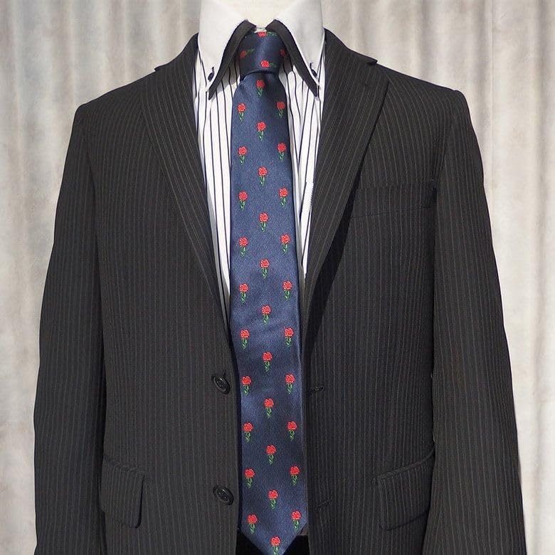 Single Rose Cute Funny Unique Necktie [CUFFSMANIA]