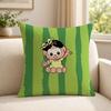 Character MMagali Cartoon Cushion Cover Soft Short Plush SkinFriendly Cushion Case for MultiScene Use