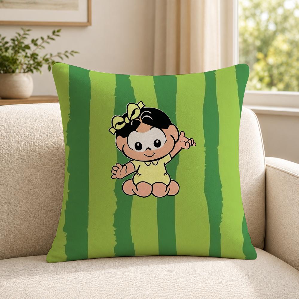 Character MMagali Cartoon Cushion Cover Soft Short Plush SkinFriendly Cushion Case for MultiScene Use