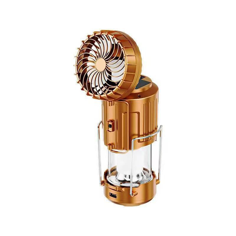 Солнечная Портативная Кемпинговая Лампа Электрический Вентилятор 1500 мАч Светодиодная Солнечная Энергия Подвесная для Палатки Перезаряжаемая Наружная Аварийная Лампа с Вентилятором