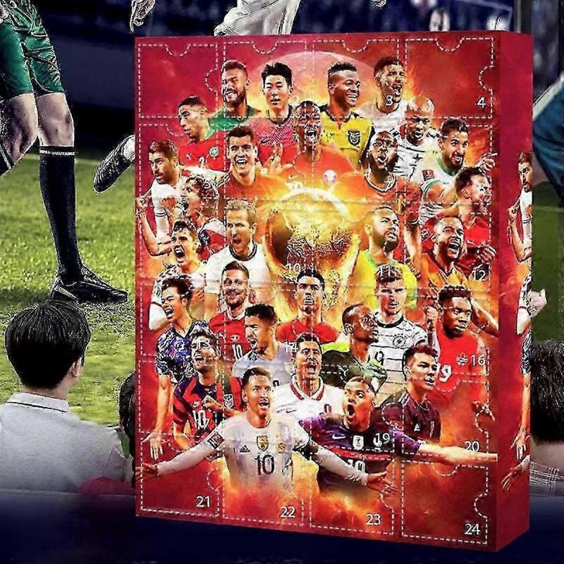 2025 Football Advent Calendar, 2025 World Cup Advent Calendar, 24 Day Christmas Countdown Calendar Includes 24 Basketball Accessories for Fans.